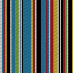 Stofstaal van Sunproof Stripes Nicobar 214 Multicolor